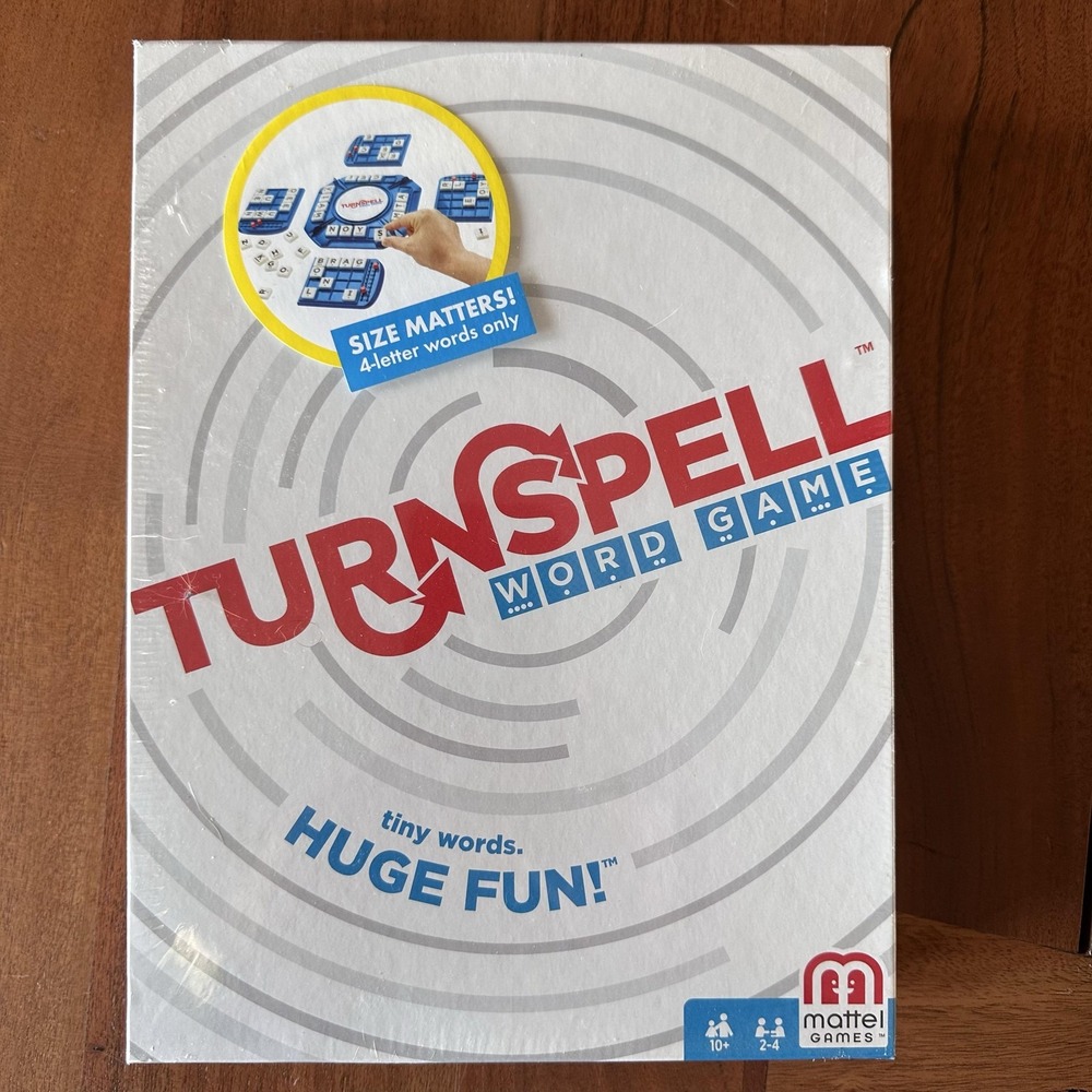 Mattel Turnspell Word Game Board Game 2-4 Players Age 10+ New Sealed Family